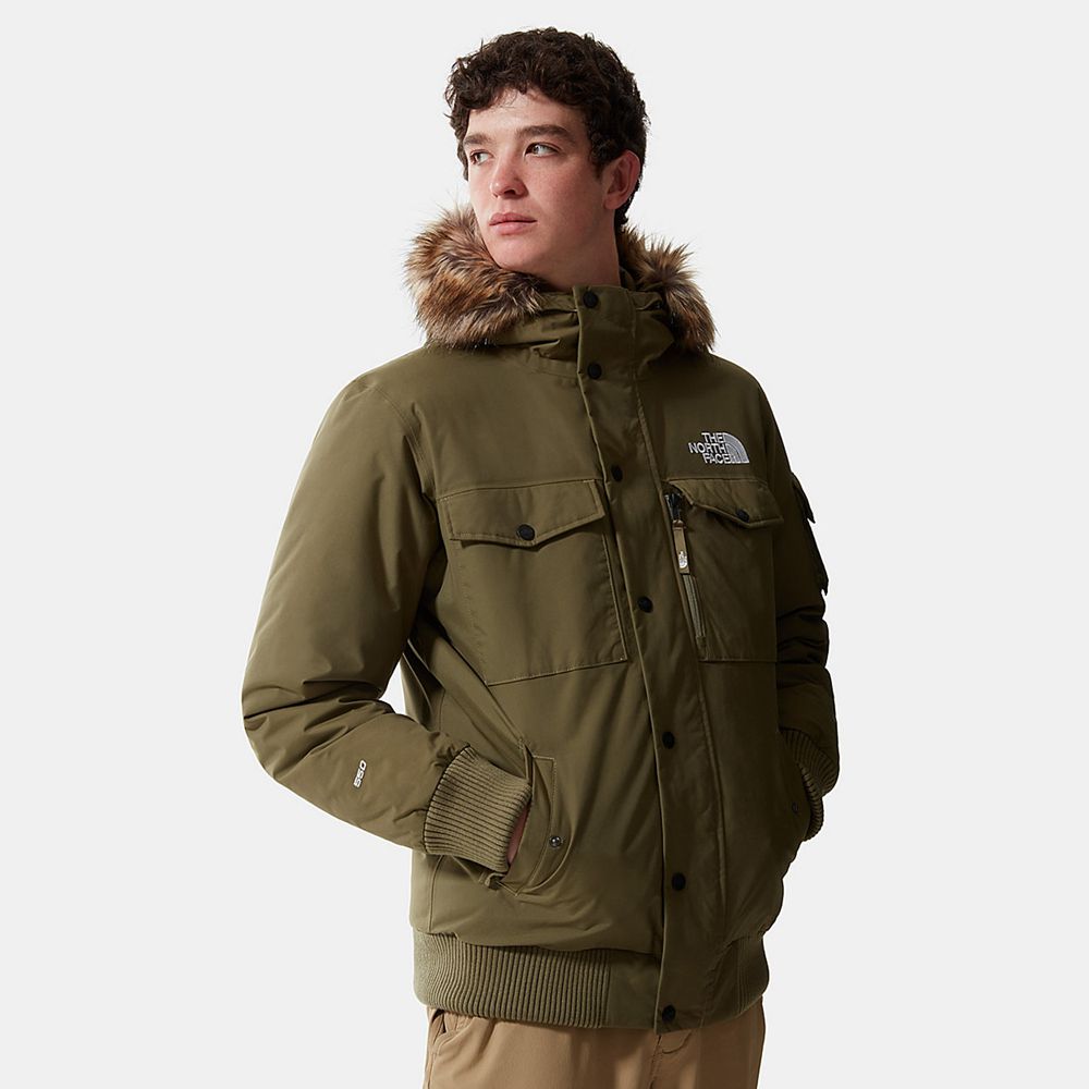 The North Face Waterproof Jackets Mens Australia - The North Face Gotham Olive Green (XIT-831754)